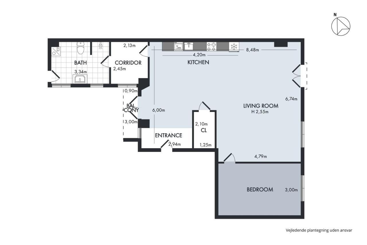 Sanders Monarch - Charming One-Bedroom Apartment With Two Balconies Копенхаген Екстериор снимка